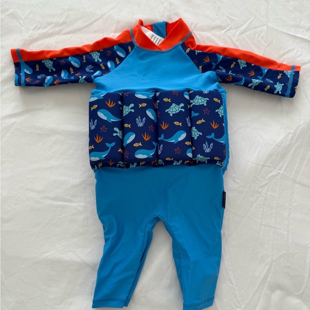 Kids Swim Suit with Floatation - Blue and Orange size 2-3 years-old